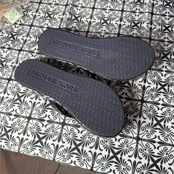 Michael Kors Navy and White Patterned Sandals - Picture 3 of 3